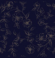 elegant monochrome flowers fabric vector image vector image