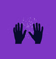 astrology human arms with stars in boho style vector image