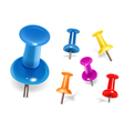 color pins vector image vector image