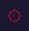 crosshair red on dark background vector image