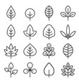 leaf icons set on white background vector image