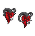powerful mountain goat animal mascot vector image