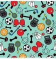 seamless background with different exercise equipm vector image vector image