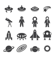 space icon set vector image