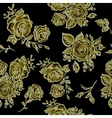 art deco floral seamless pattern with roses vector image