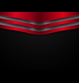 black and red metal background vector image vector image