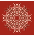 mandala on red art vintage decorative elements vector image