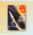 poster template with galaxy concept design vector image