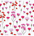 floral rustic pattern with pink flowers for design vector image vector image