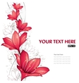 red lilies design vector image