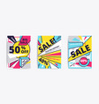 sale website banner template vector image vector image