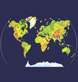 world map in polygonal style vector image vector image