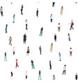 set silhouette walking people and children vector image