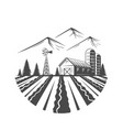 landscape and village farm vector image