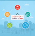 concept of delivery service vector image vector image