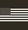 flag american black and white in flat design vector image