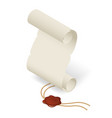 isometric old paper scroll or parchment scroll vector image