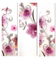 set of corporate floral identity templates vector image vector image
