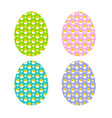 hatching chicks and daisies eggs vector image vector image
