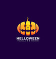 logo halloween gradient colorful style vector image