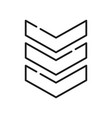 sergeant military rank stripe sign reward grade vector image