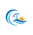 wave logo vector image