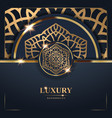 luxury golden mandala background free vector image vector image