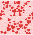 seamless texture with hearts in pink red vector image