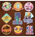 travel stickers set vector image