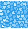 hearts on blue seamless pattern vector image vector image