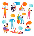 social media concept chatting in networks vector image
