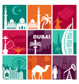 traditional symbols of the united arab emirates vector image vector image