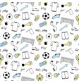 football doodle set vector image