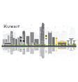kuwait city skyline with gray buildings vector image