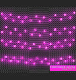 pink color garland festive decorations glowing vector image