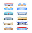 set sports stadium for football olympic games vector image