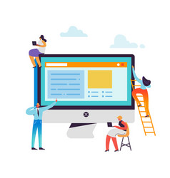 Web development design concept Royalty Free Vector Image