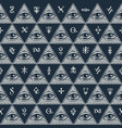hand drawn seamless pattern with all-seeing eye vector image vector image