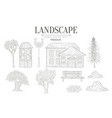 landscape vintage sketch vector image