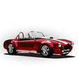 red classic sport car cobra roadster vector image