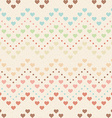 retro seamless pattern color hearts and dots vector image