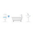 bathroom attributes flat set vector image