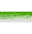 border with clovers transparent background vector image vector image
