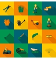 lawn man icon flat vector image vector image