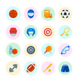set flat icons sports equipment vector image