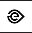 initials letter e logo circle template vector image vector image