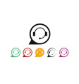 support service icon set vector image