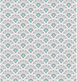 stylized asian retro seamless pattern with flowers vector image