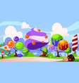 sweets background delicious landscape vector image