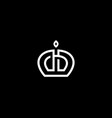 elegant crown premium symbol logotype vector image